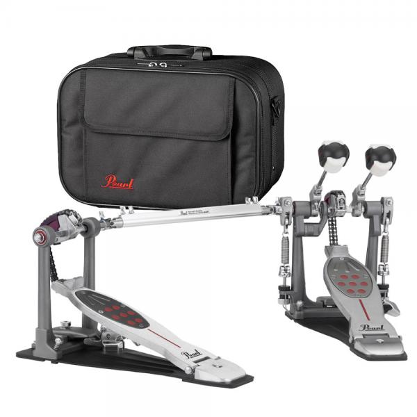 専用ケース付き PearlシングルチェーンツインペダルPー1002