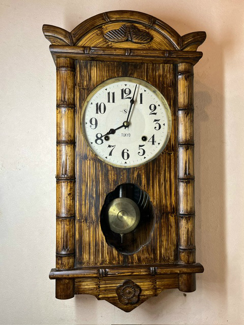 超希少 本物 アンティーク 柱時計です。