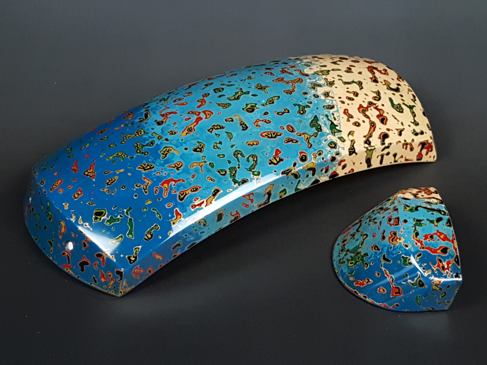 津軽胴掛け（津軽塗り）・緑／貝入り