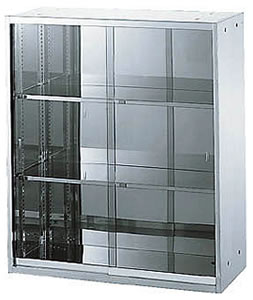 ステンレスキャビネット（ガラス引違扉）/SSTG4-7W/測定/包装/物流