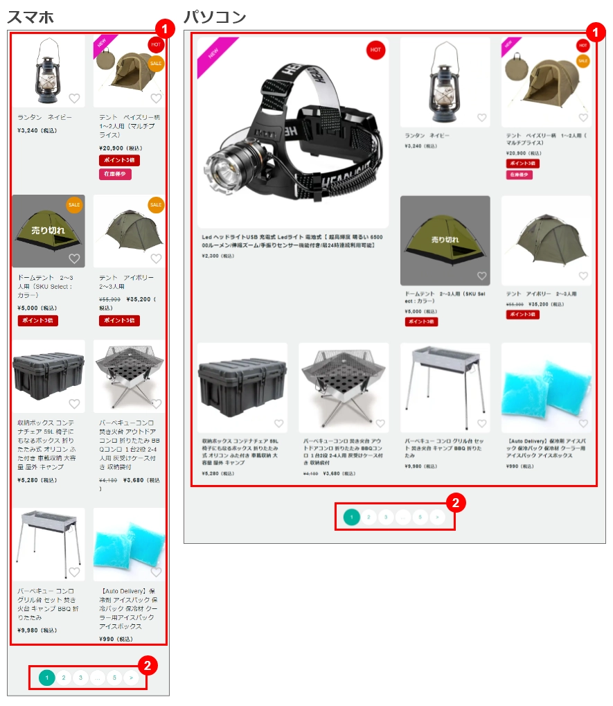 商品一覧ページ – Welcart サポート