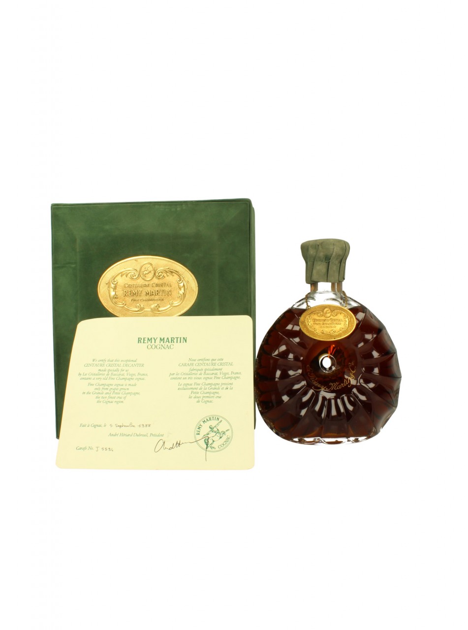 COGNAC REMY MARTIN CENTAURE CRYSTAL DECANTER BACCARAT 1988 70CL 40
