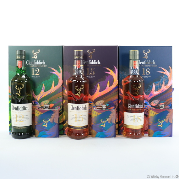 Glenfiddich - 12, 15 + 18 Year Old (x Santtu Mustonen Gift Sets) 3