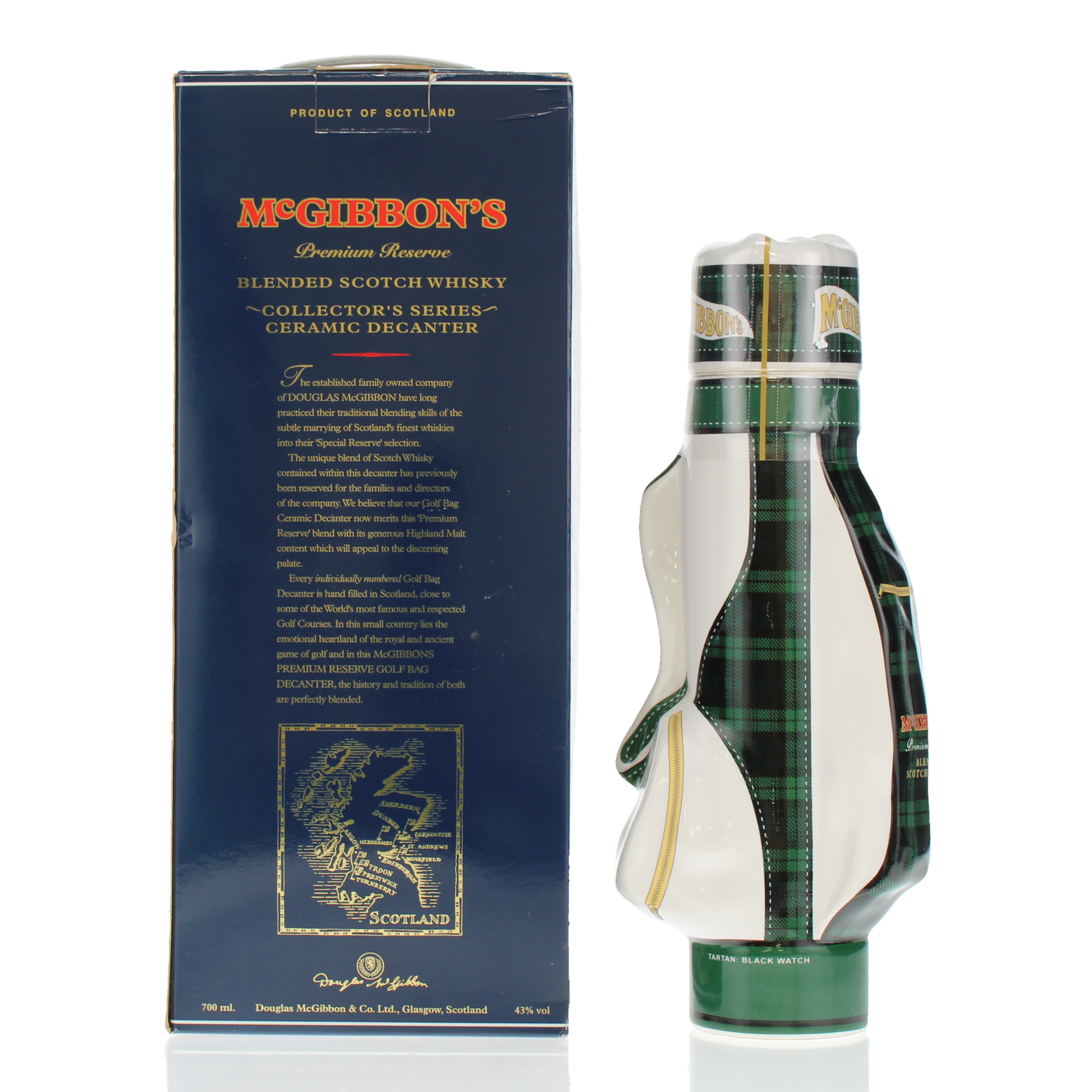 McGibbon's Premium Reserve Golf Bag Decanter Auction A111279 | The
