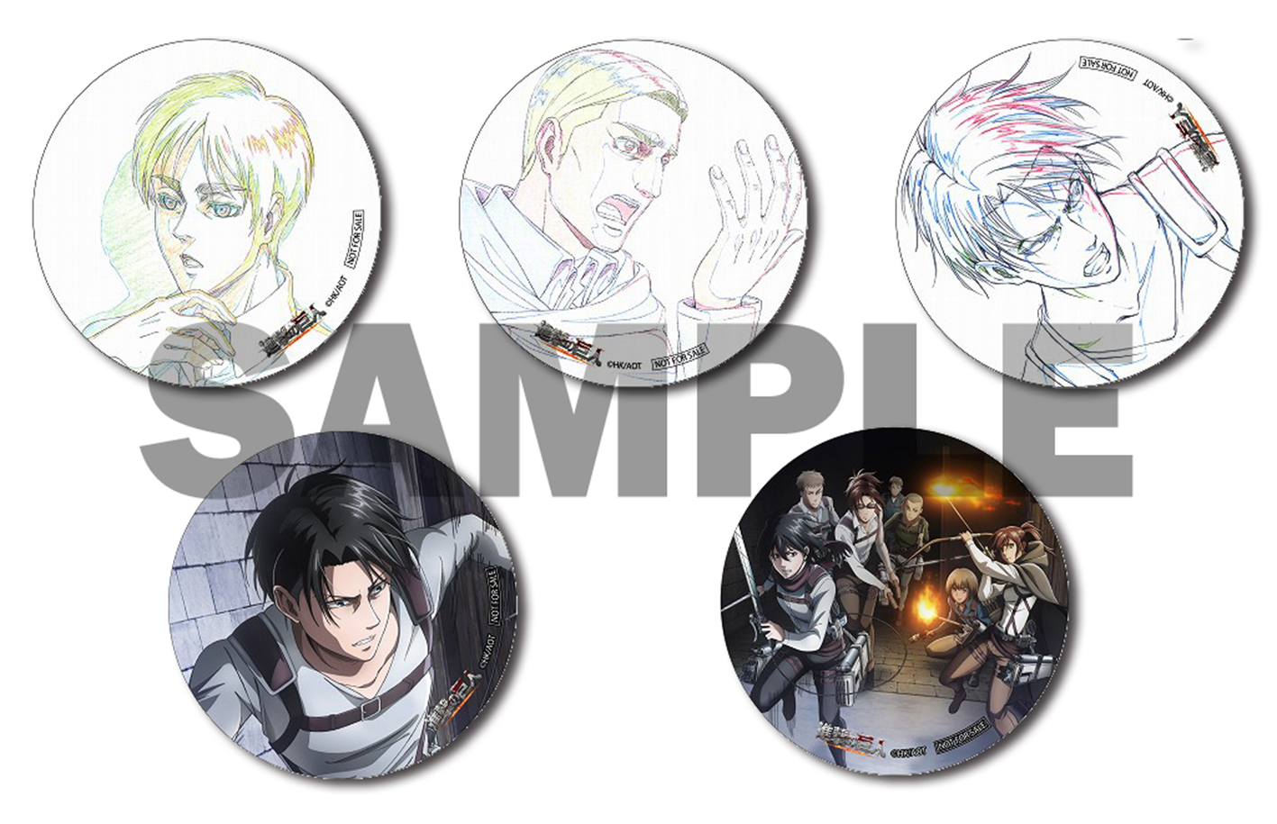 進撃の巨人 エレン wit studio スクエア缶バッジコレクション 【公式通販】