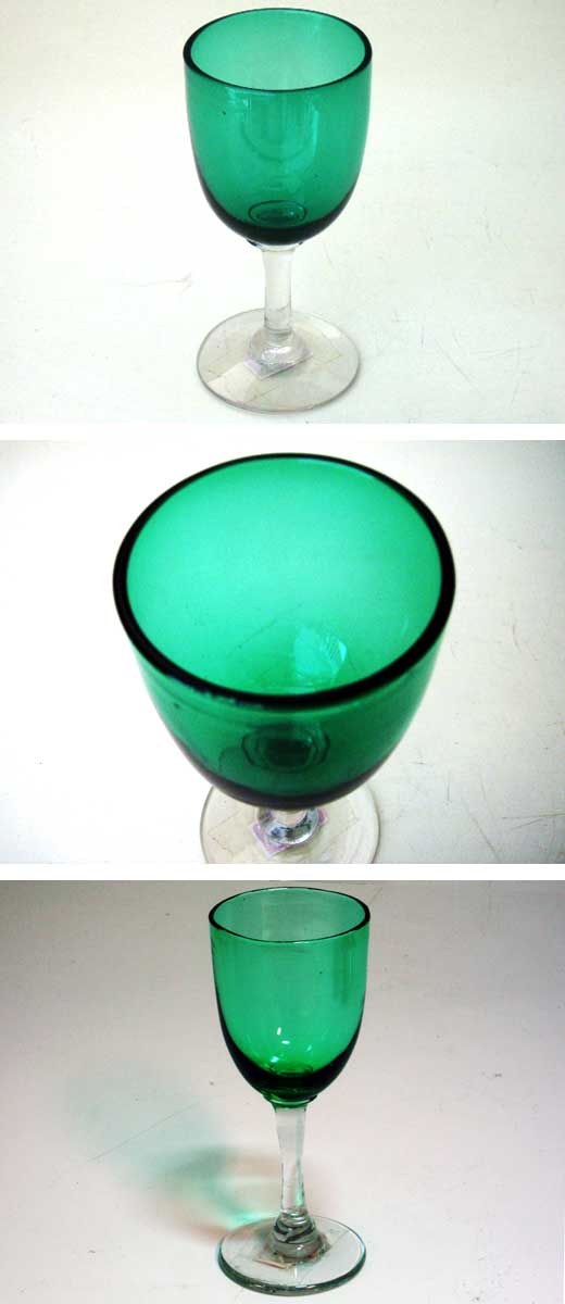 ワイングラス グリーン ペア(2個）