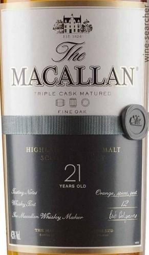 The Macallan Fine Oak Triple Cask Matured 21 Year Old Single Malt