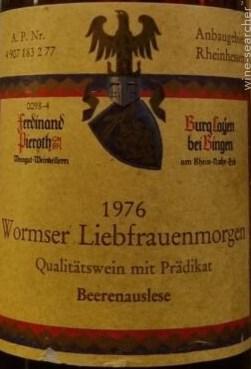 ワイン 1986 Kallstadter Kobnert Beerenauslese ワイン 1986