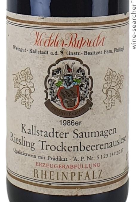 ワイン 1986 Kallstadter Kobnert Beerenauslese 1986 Kallstadter