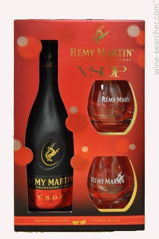 Remy Martin V.S.O.P. Fine Champagne Cognac with Glasses, France
