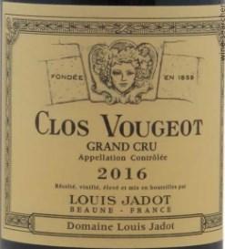 2016 Louis Jadot Clos de Vougeot Grand Cru, Cote de Nuits, France