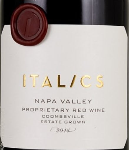 2019 Italics Estate Grown Cabernet Sauvignon, Napa Valley, USA