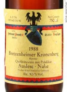 2017 Pieroth Blue Burg Layer Schlosskapelle Riesling Auslese, Nahe