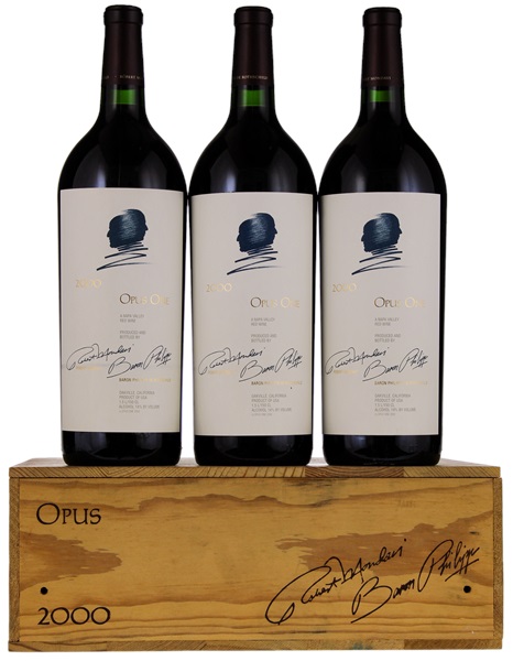 2000 Opus One, 1.5ltr, 3-bottle Lot, Wood Case Cabernet Sauvignon
