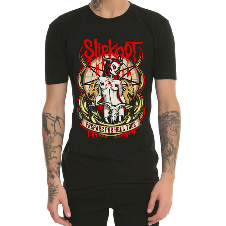 スリップノット ヘビメタ Tシャツ Slipknot スリップノット 古着 黒 M