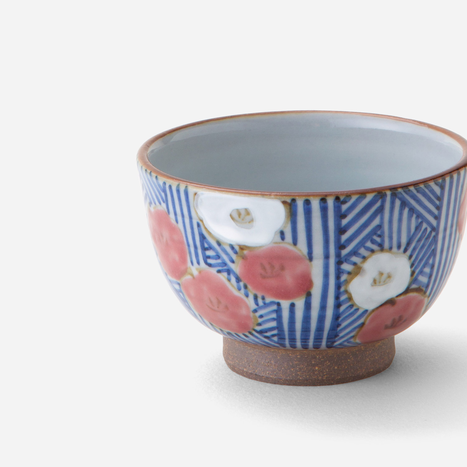 汲出し碗 刷毛目十草詰紅白花 | 西川貞三郎商店