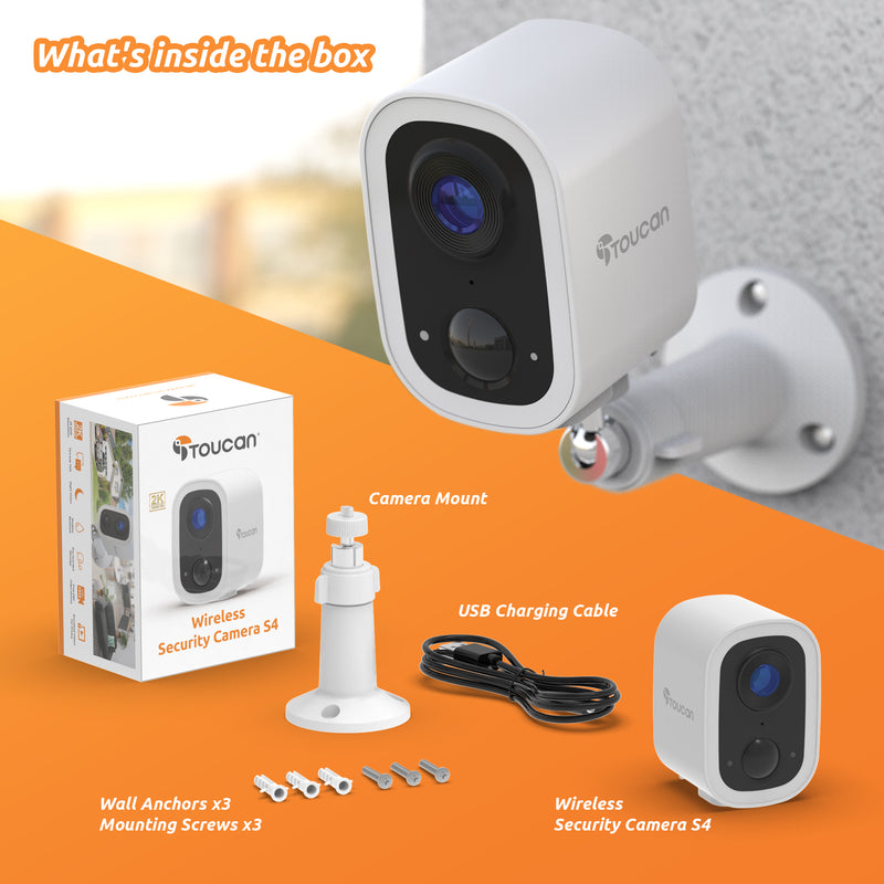 Wireless Security Camera S4 3 Pack - Toucan Solution - No