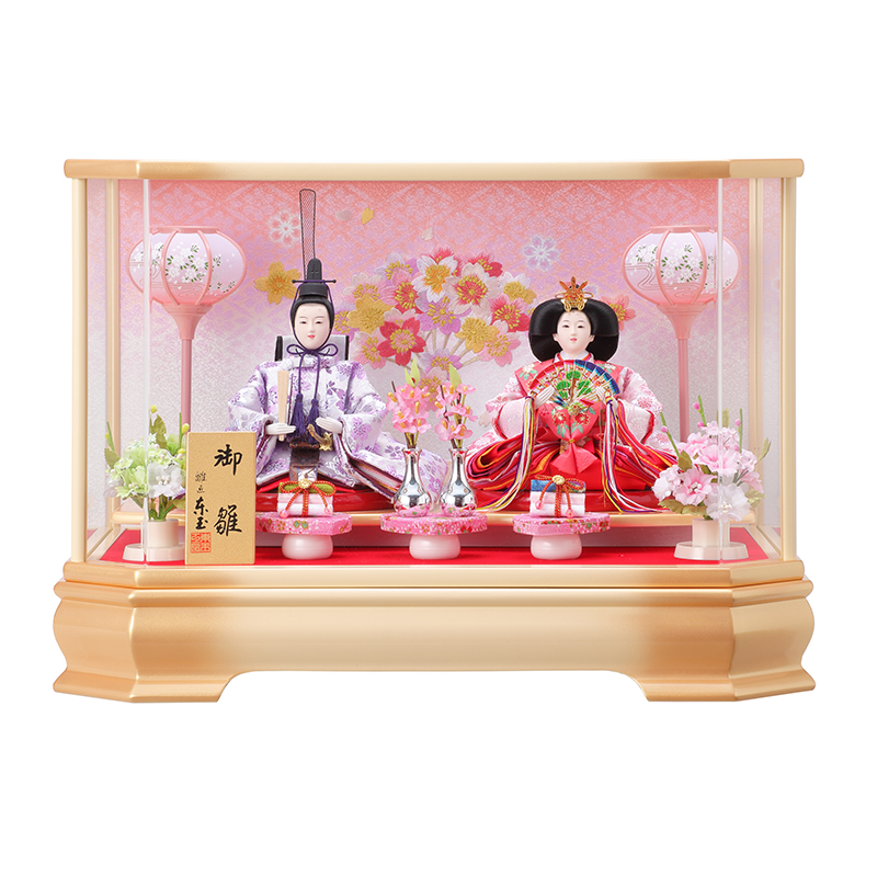 ガラス製お雛様 高さ約30cm特大サイズ