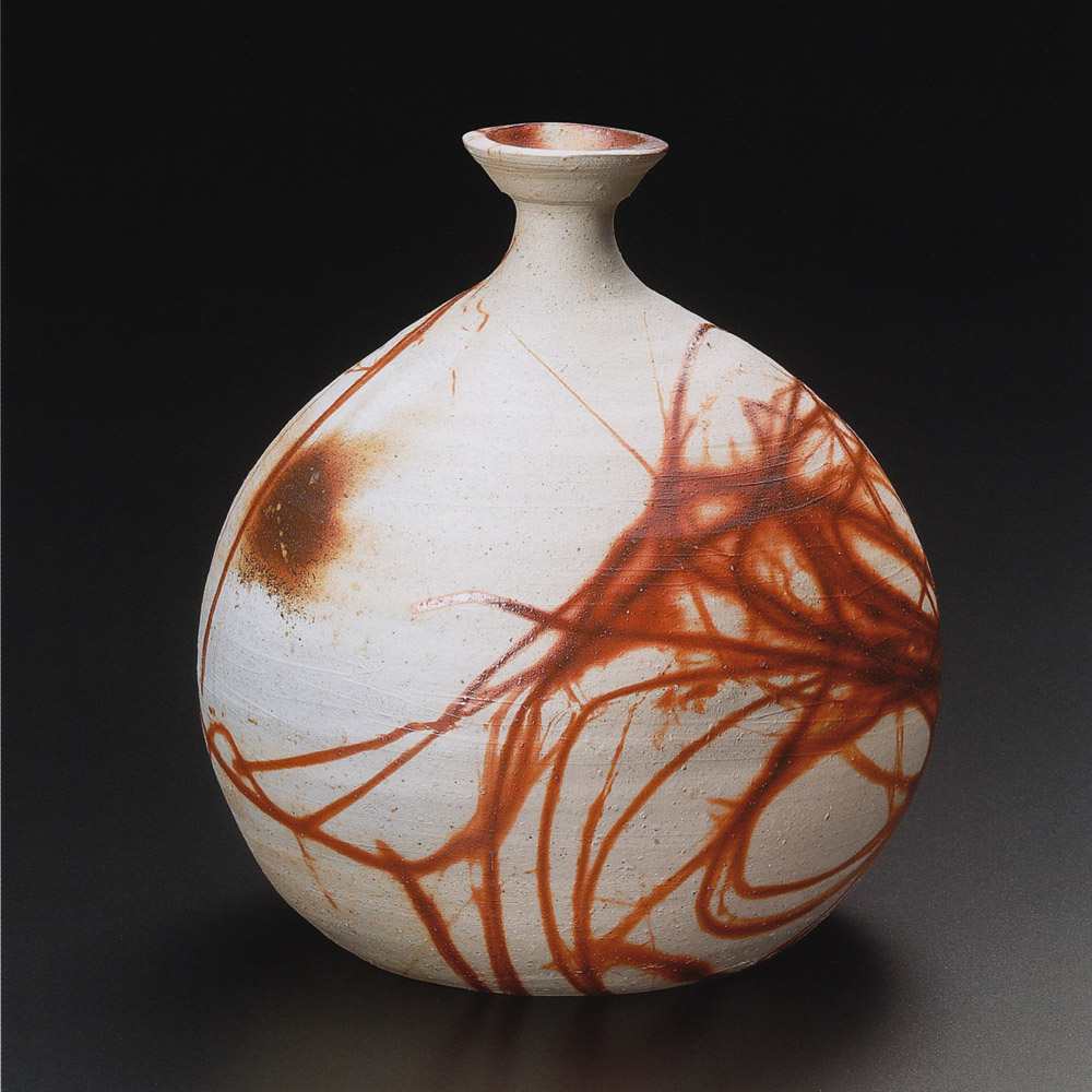 緋襷蕪大徳利 | 備前焼窯元 小西陶古