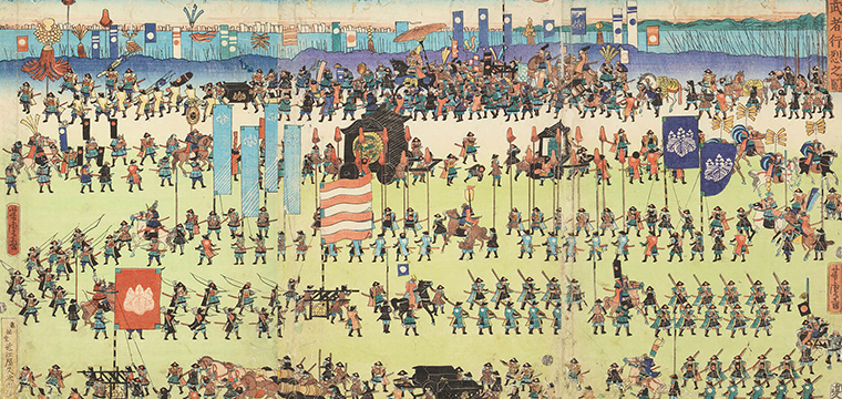 歌川芳虎 作 「武者行烈之図」（武者絵）／ホームメイト