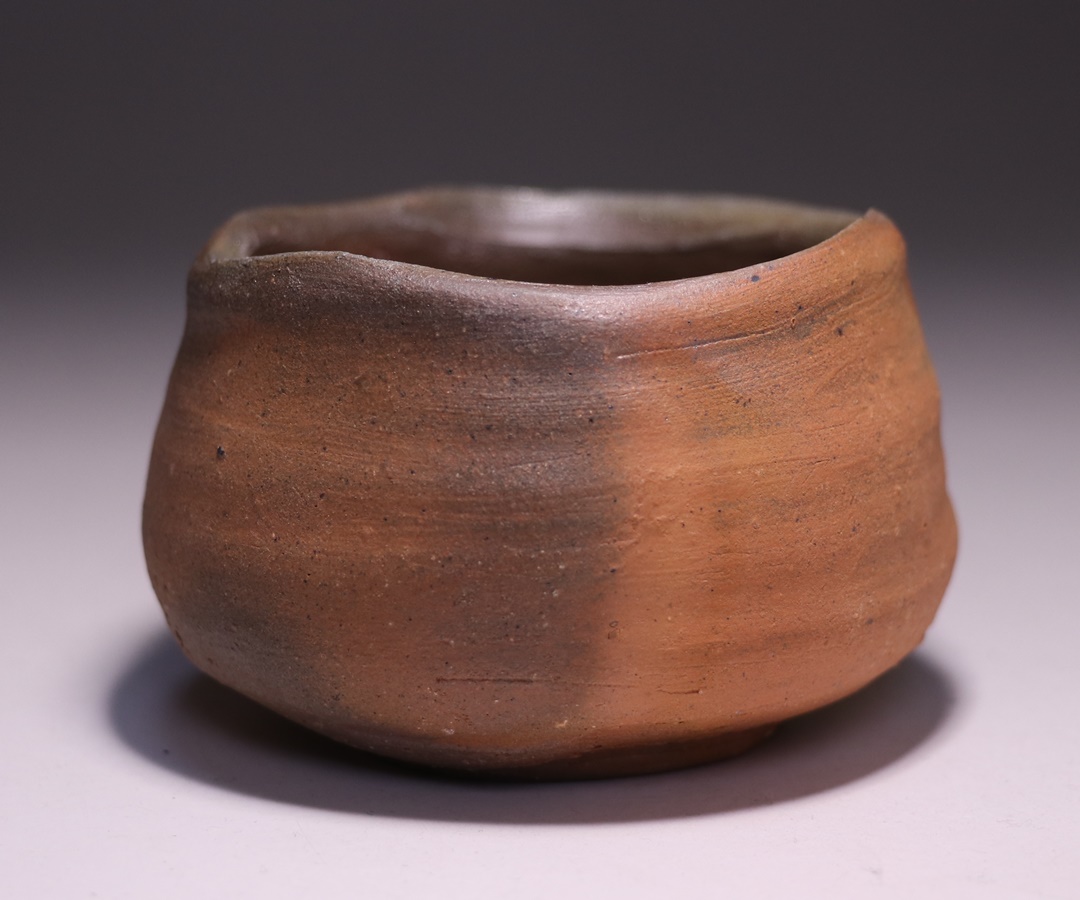 備前焼 中村真ぐいのみ 中村六郎 中村和樹 共箱（紐無し）共布 栞あり