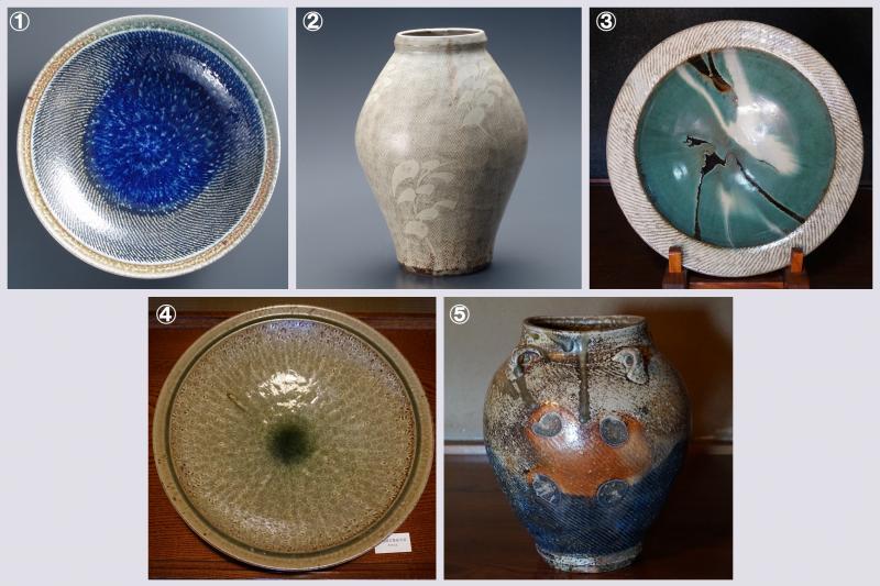 島岡達三 益子焼 人間国宝 縄文象嵌角皿 民藝 濱田庄司の弟子