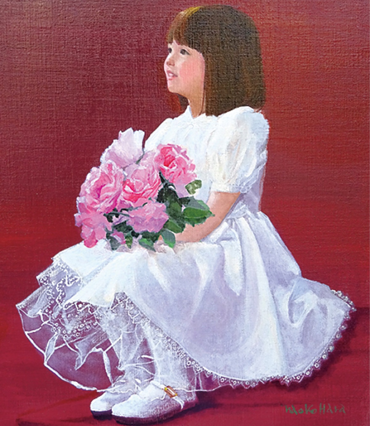 原尚子 薔薇と少女展 12月19日まで 水彩と油彩による | 青葉区