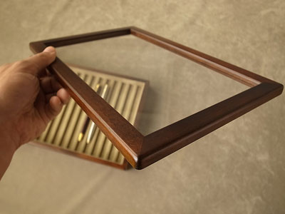 ペントレイ（かぶせ蓋付き） [万年筆,波板,起毛状布,スタッキング可能