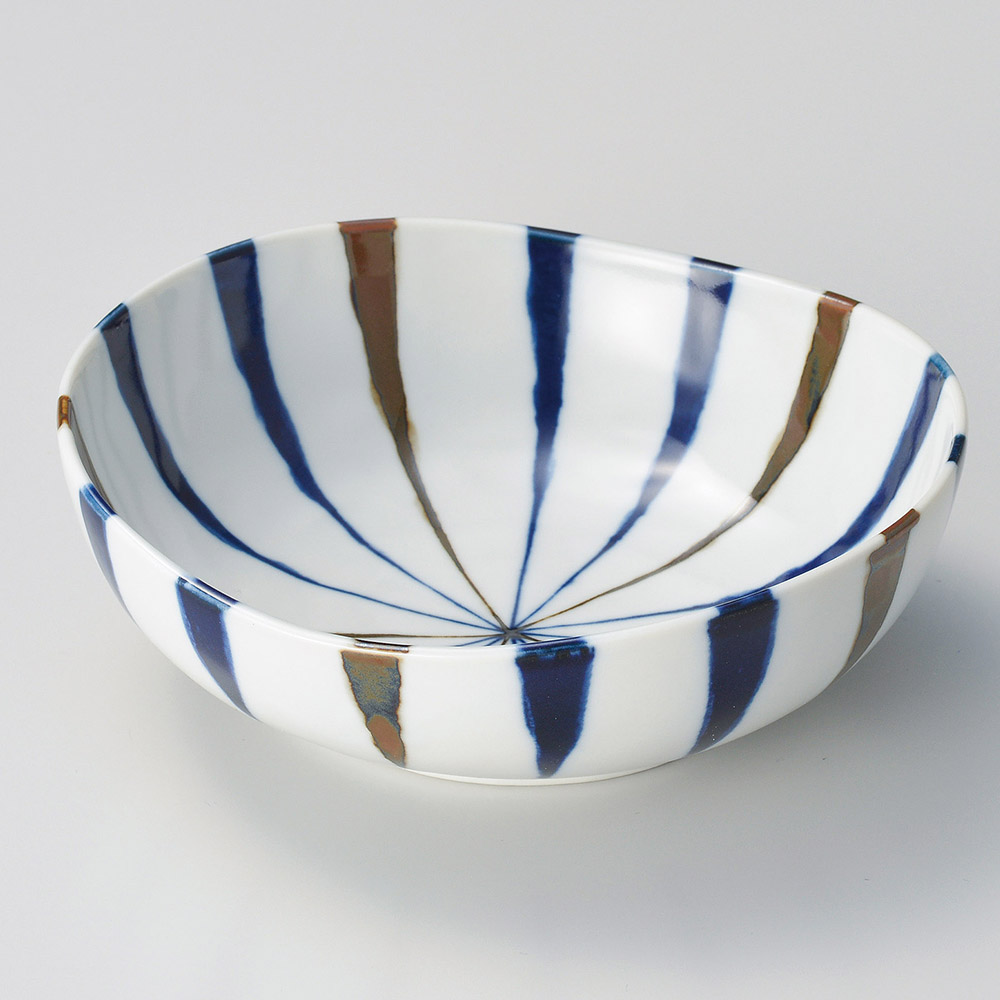 藍十草六兵68深皿(和食器,鉢もの,中鉢)|食器通販の陶磁庵