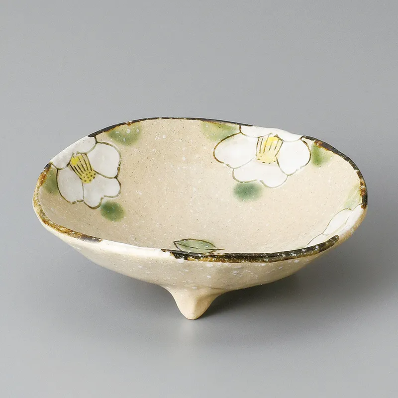 江戸時代 黄瀬戸小皿5枚 木箱付 直径11㎝ 東Y7-0328☆2Fタニト 江戸