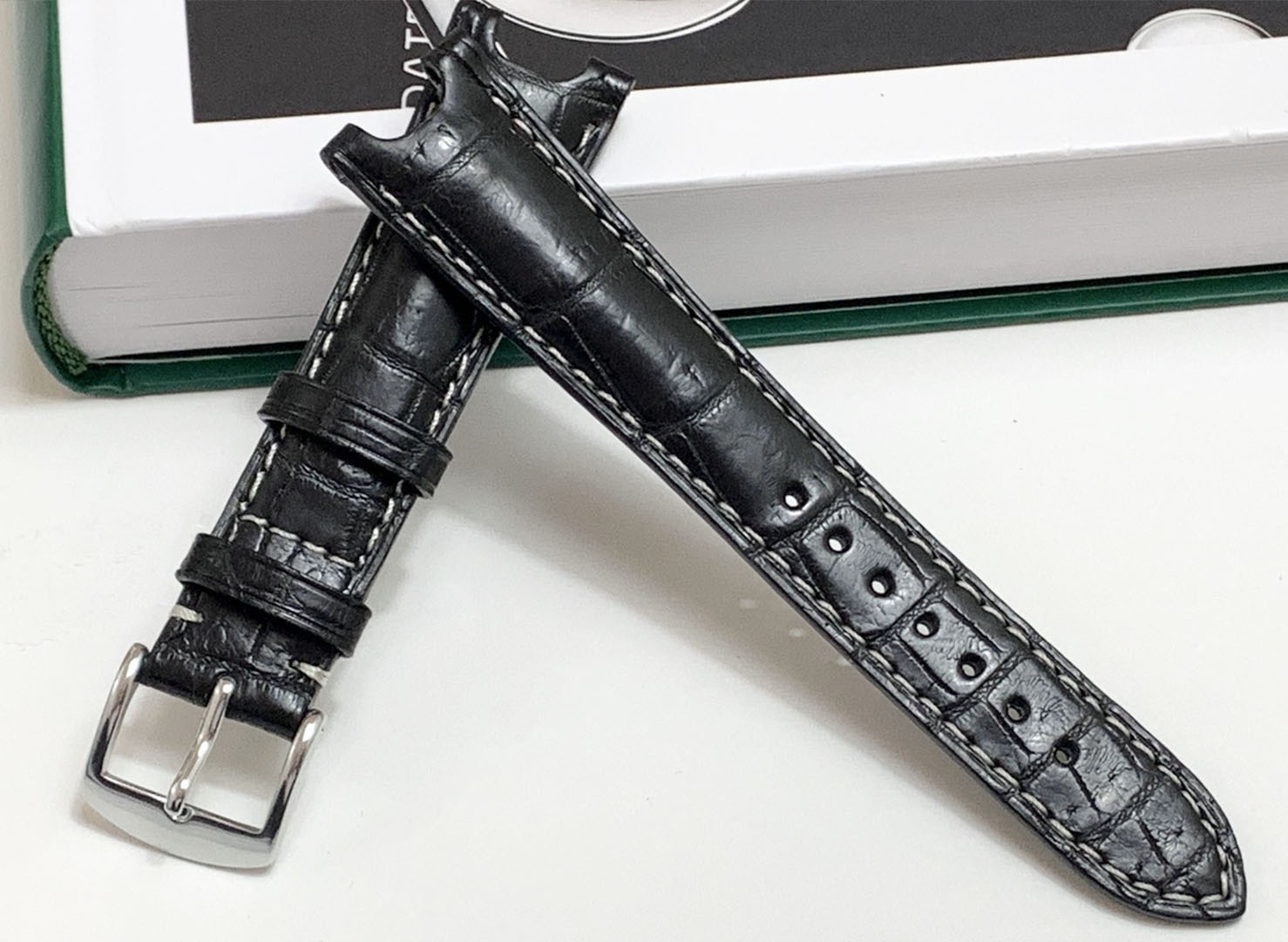 白金堂オリジナル クロコダイル TAGHEUER対応ベルト（タグホイヤー対応