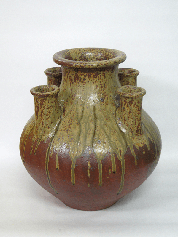 常滑焼 澤田重治 沢田重治 作 ヨリコ造り 壷 水瓶 大壺 陶器 陶芸 共箱