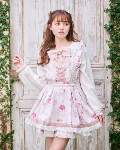 リズリサ LIZLISA セットアップ ホワイト リボン フリル