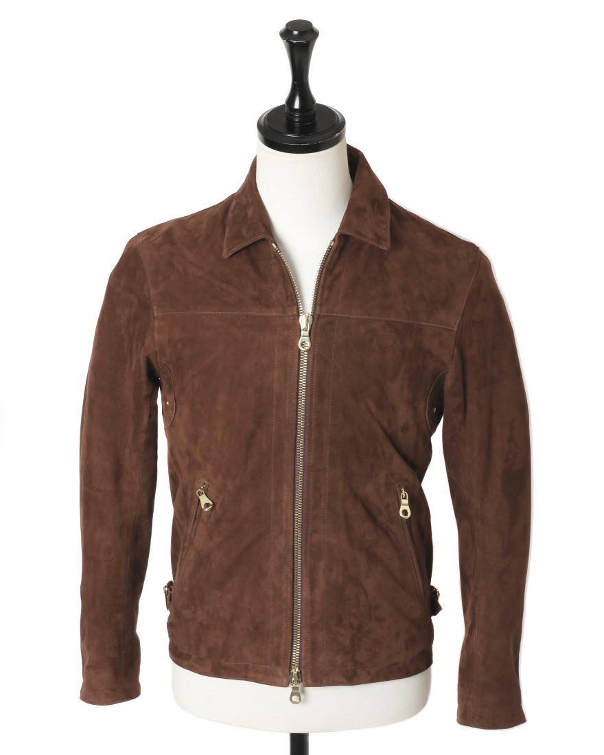 ゴートスエード レギュラーカラー シングルライダース【SINGLE RIDERS