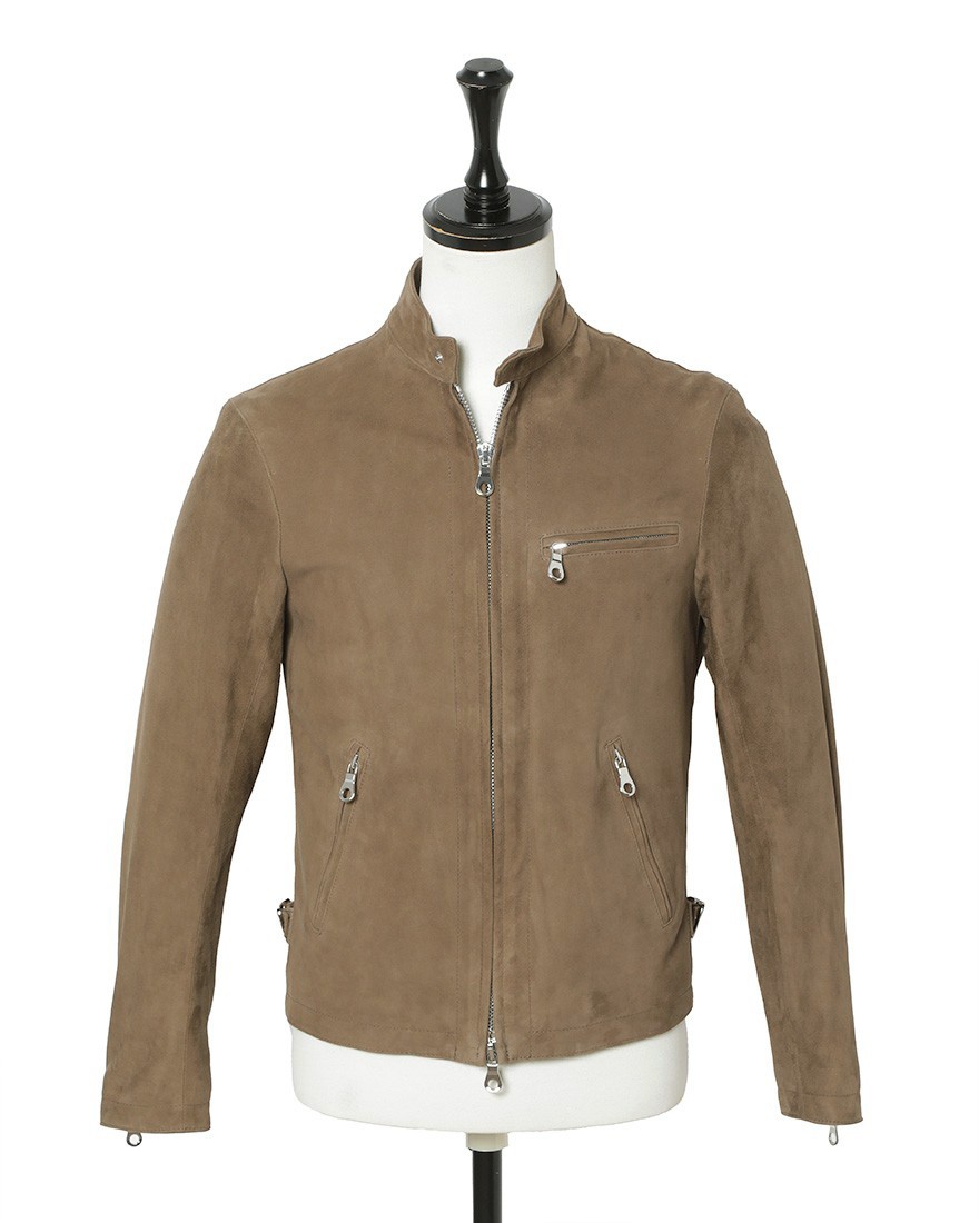 ゴートスエード スタンドカラー シングルライダース【STAND COLLAR