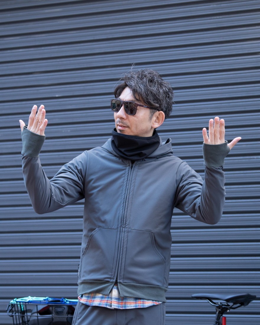 サイクリングジップパーカー【鬼起毛フーディ/2254】｜rin project