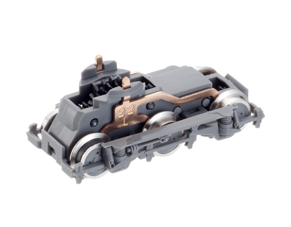 DT132AN形動力台車（グレー台車枠・グレー輪心・銀車輪・3軸）｜製品