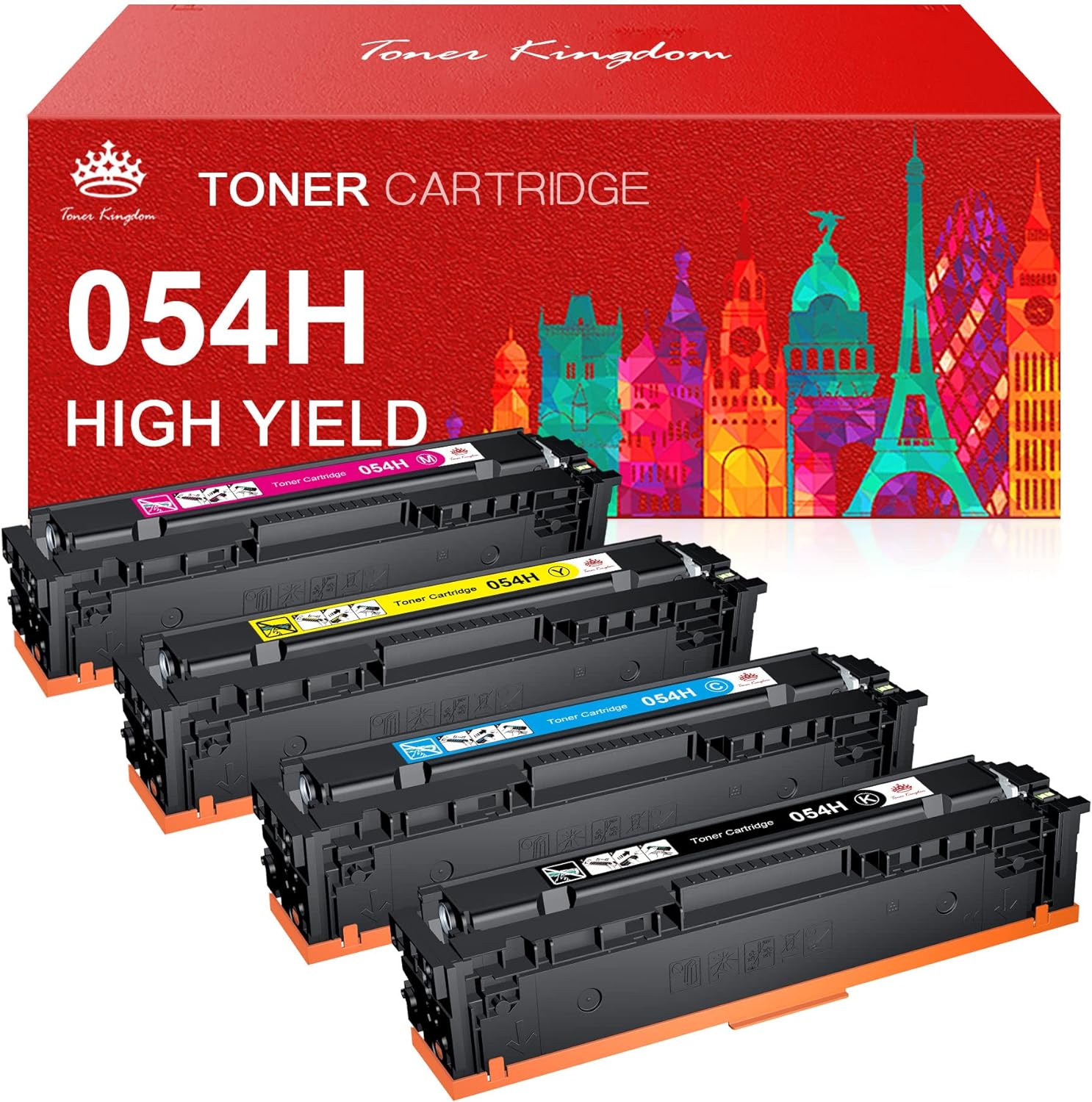 Canon 054 054H Compatible Toner Cartridge Replacement (1 Black 1