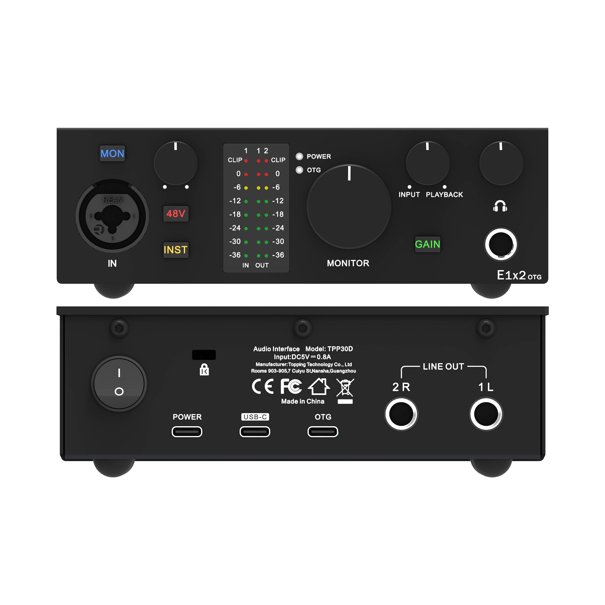 TOPPING E1X2 OTG USB Audio Interface