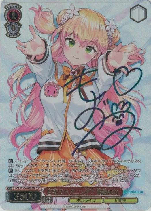 ねねち SSP サイン入りカード 自宅でハプニング？桃鈴ねねpsa10 ね