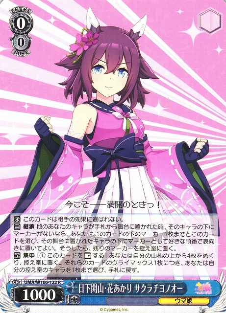 ヴァイスシュヴァルツ】 日下開山・花あかり サクラチヨノオー R