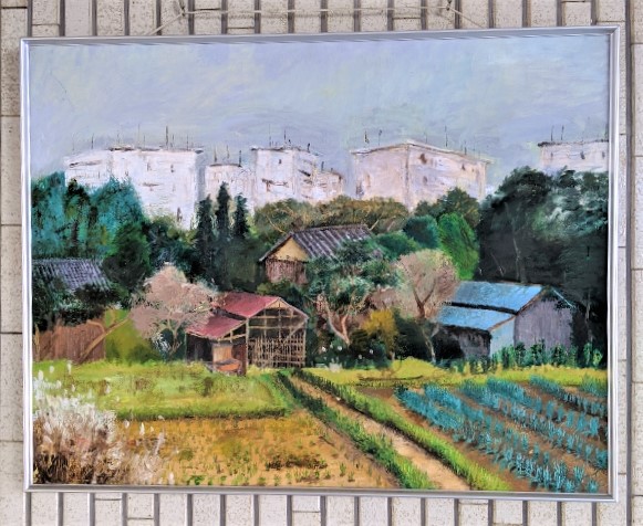 田舎の風景 油絵 田舎の風景 油彩画 田舎の風景」 by しばしょー