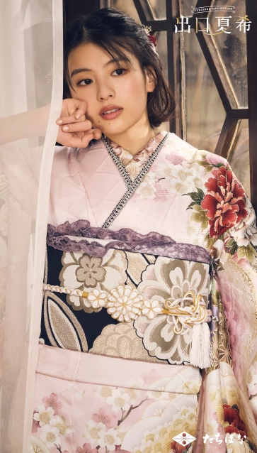 なつみみ なつき振袖フルセット ピンクと白 振袖フルセット なつみみ