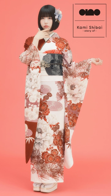 Kami Shibai-story of- ano”の振袖-白｜成人記念の新作振袖ご紹介