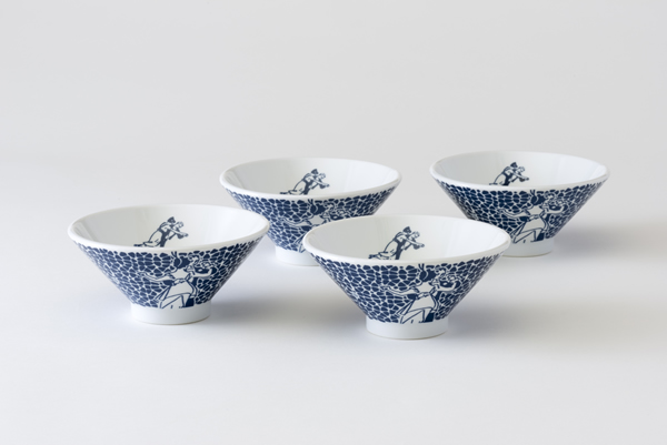 茶碗、桐竹鳳凰丸紋、芳山作、くた22番｜茶碗、桐