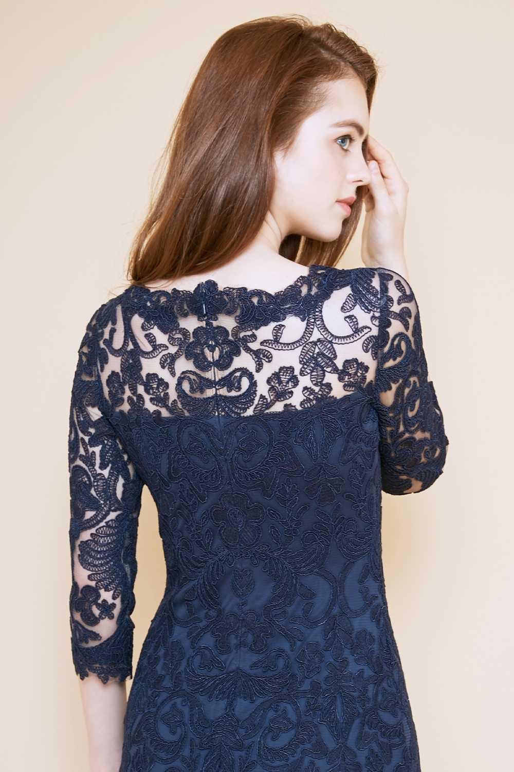 Tadashi Shoji 青いレースドレス US 10 【公式通販】