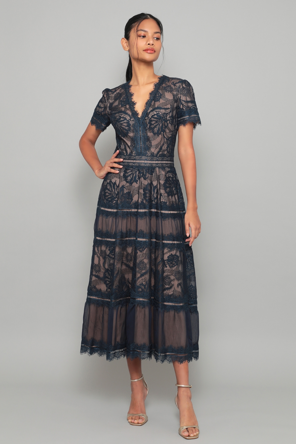 タダシショージ 膝丈ワンピース サイズ0 新品 Tadashi Shoji激レア