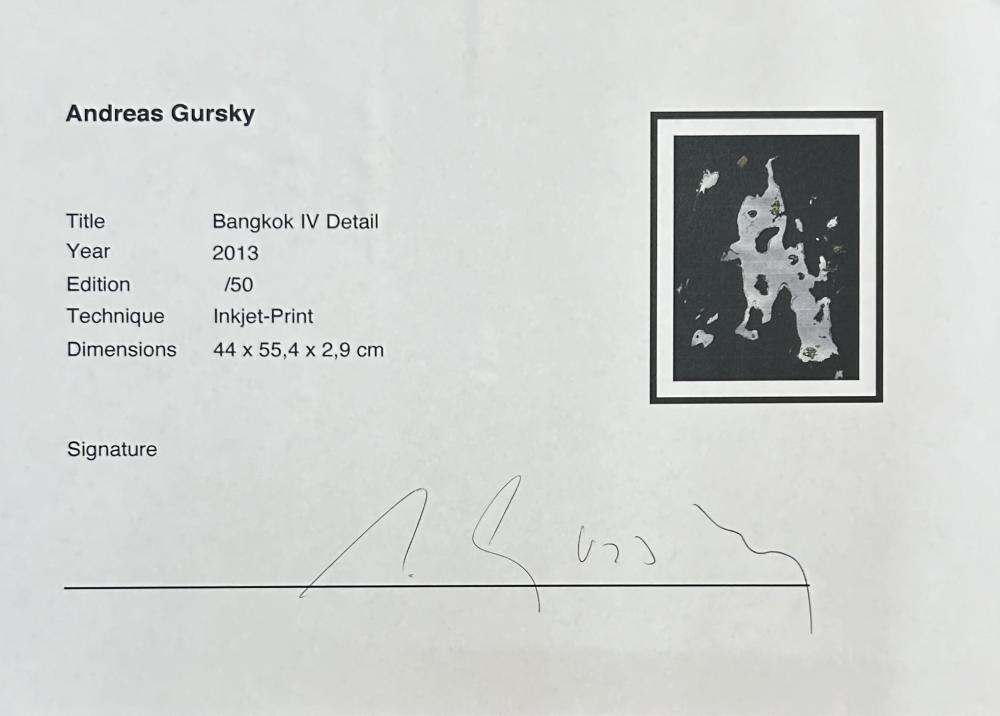 ANDREAS GURSKY サイン入り「ライン 川II」 ANDREAS GURSKY サイン入り