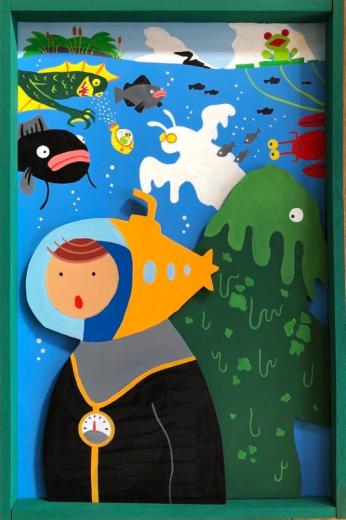 ◇奈良美智 ドラえもん展 ポスター ジャイアンにリボンをとられた