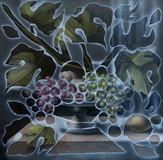 現代アートセール⭐︎開運絵画つながりの波動キャンバスF4号ネットと脳